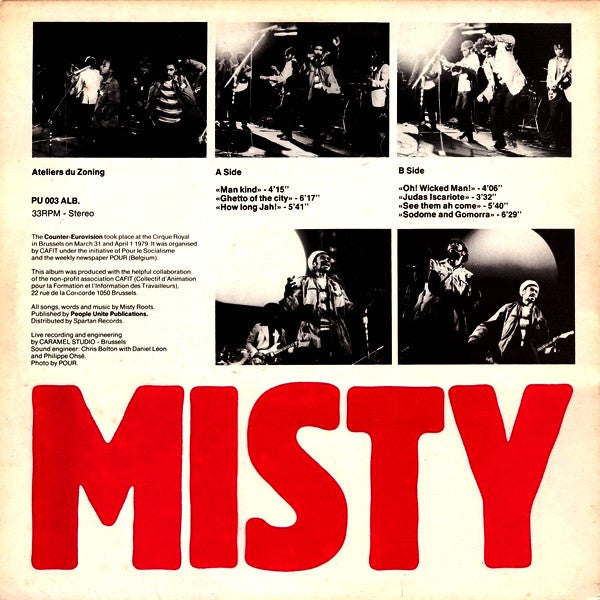 Misty In Roots – Live At The Counter Eurovision 79 LP vinyl record, image 2 of 4