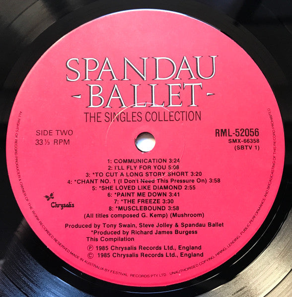 Spandau Ballet – The Singles Collection LP vinyl record, image 7 of 9