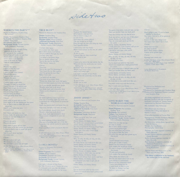 Madonna – True Blue LP vinyl record, image 6 of 10