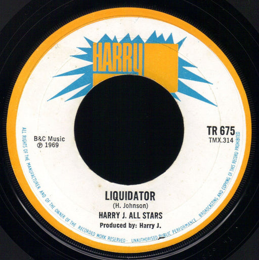 Harry J. All Stars, Glen And Dave – Liquidator / La La Always Stay 7" vinyl record, image 1 of 2
