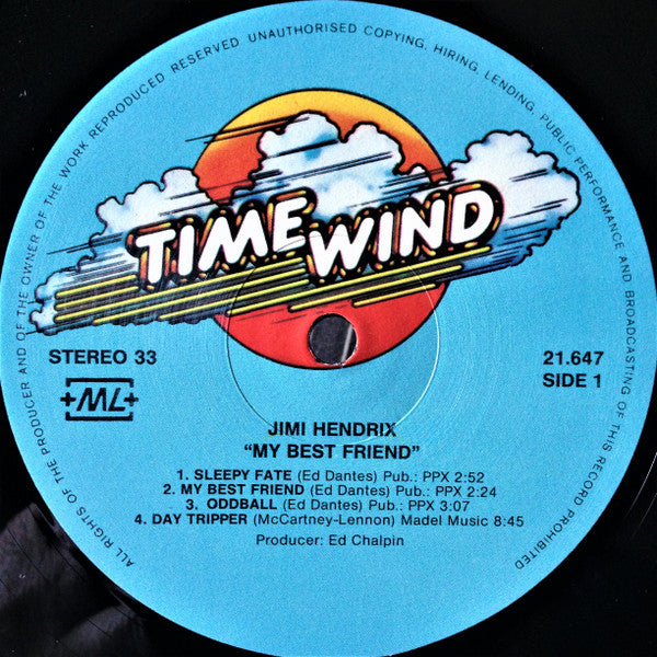 Jimi Hendrix – My Best Friend LP vinyl record, image 3 of 4