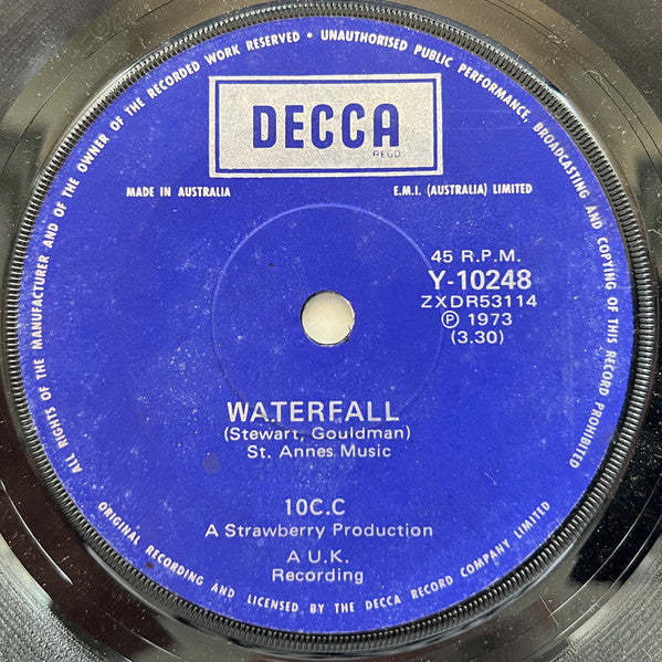 10cc – Rubber Bullets 7" vinyl record, image 2 of 2