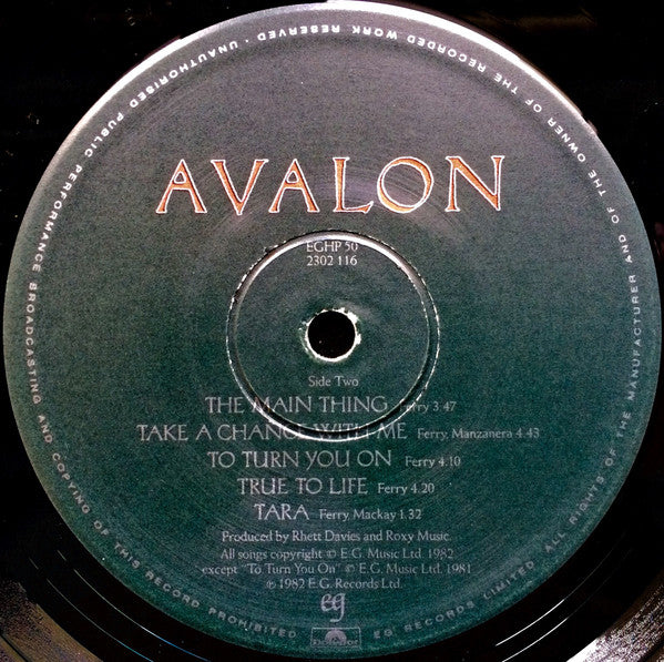 Roxy Music – Avalon LP vinyl record, image 4 of 7