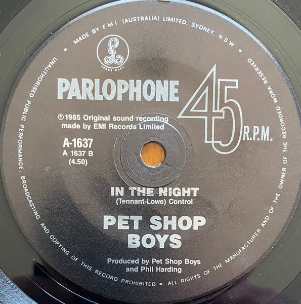 Pet Shop Boys – Opportunities (Let's Make Lots Of Money) 7" vinyl record, image 3 of 3