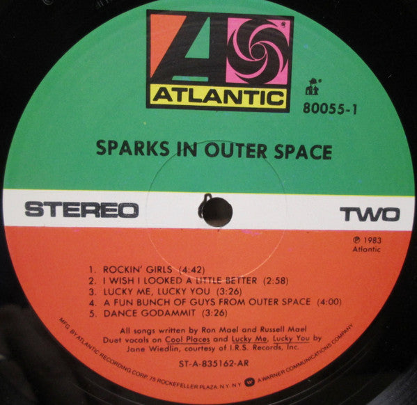 Sparks – In Outer Space LP vinyl record, image 4 of 4