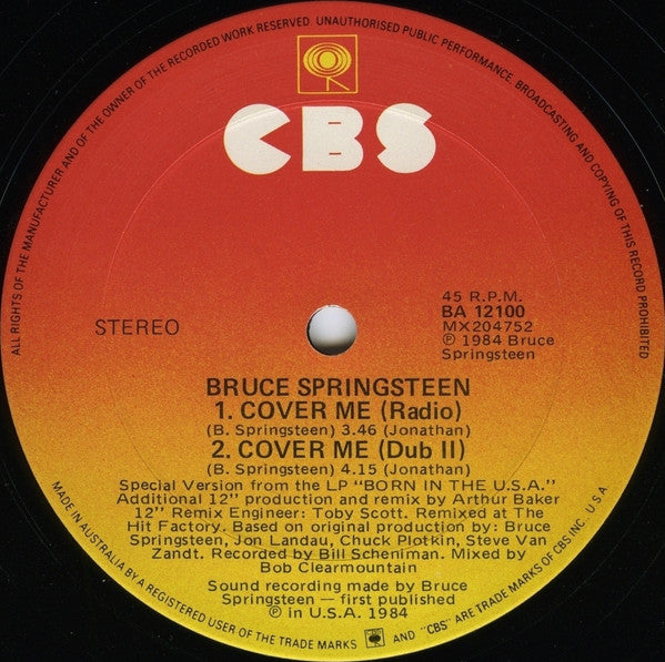 Bruce Springsteen – Cover Me 12" vinyl record, image 4 of 4