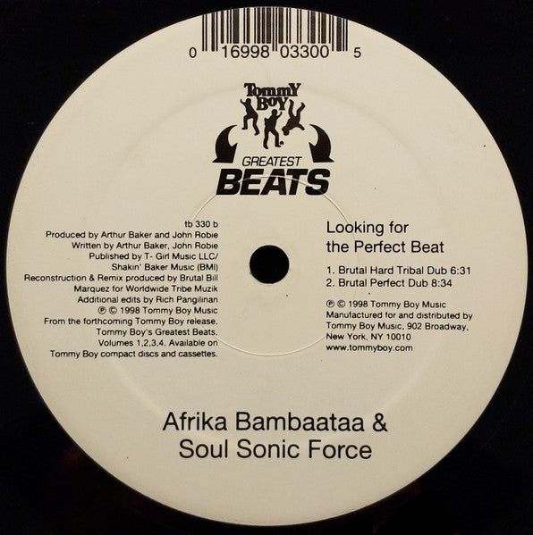 Afrika Bambaataa & Soulsonic Force – Looking For The Perfect Beat 12" vinyl record, image 3 of 4