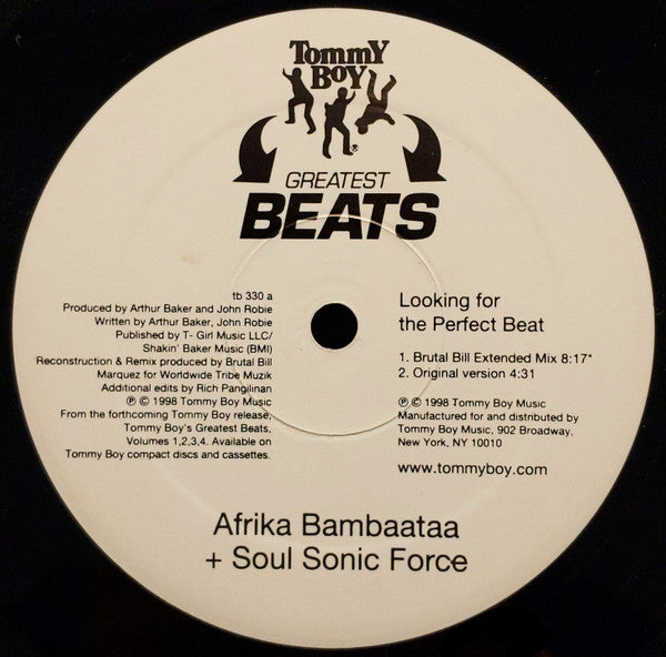 Afrika Bambaataa & Soulsonic Force – Looking For The Perfect Beat 12" vinyl record, image 2 of 4