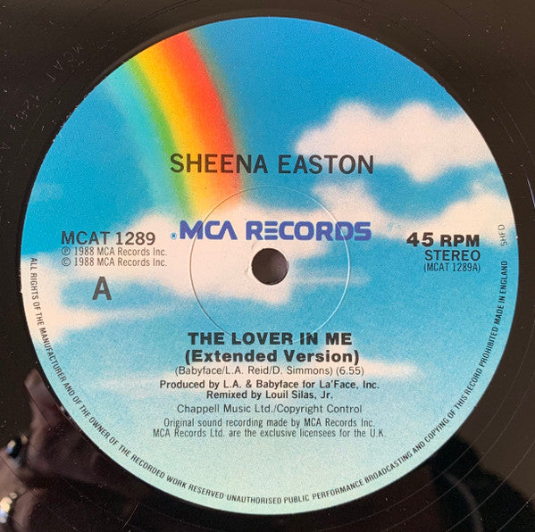 Sheena Easton – The Lover In Me 12" vinyl record, image 3 of 4