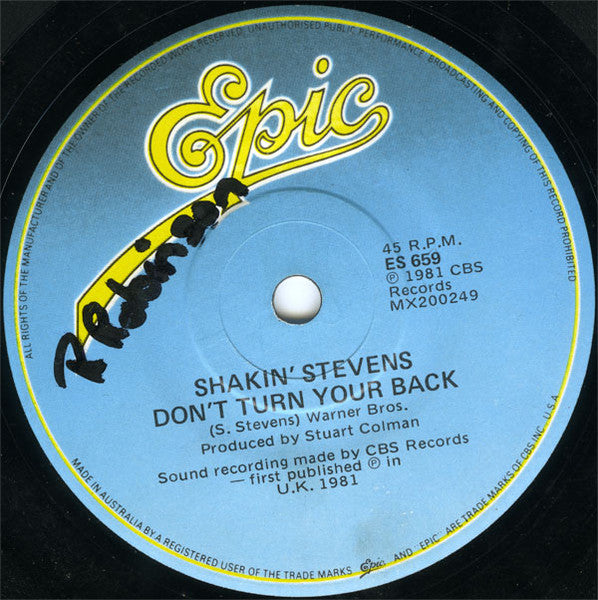 Shakin' Stevens – Green Door 7" vinyl record, image 4 of 5