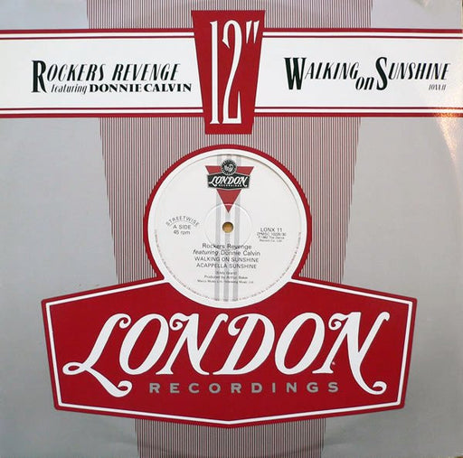 Rockers Revenge, Donnie Calvin – Walking On Sunshine 12" vinyl record, image 1 of 3