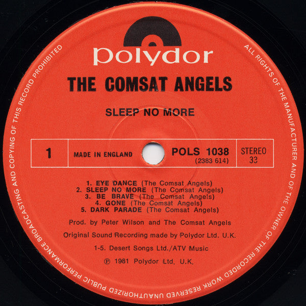 The Comsat Angels – Sleep No More LP vinyl record, image 3 of 4