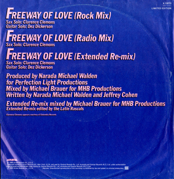 Aretha Franklin – Freeway Of Love 12" vinyl record, image 2 of 4