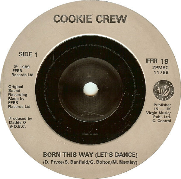 The Cookie Crew – Born This Way (Let's Dance) 7" vinyl record, image 3 of 4