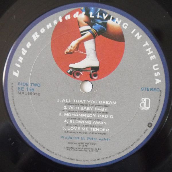 Linda Ronstadt – Living In The USA LP vinyl record, image 8 of 8