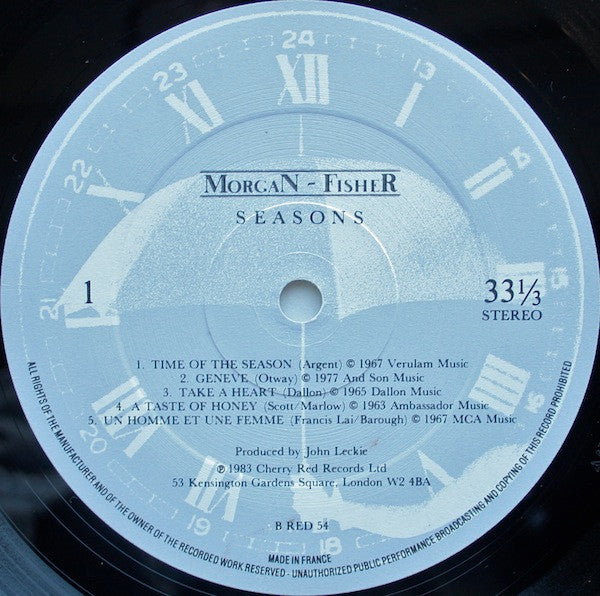 Morgan Fisher – Seasons LP vinyl record, image 3 of 5