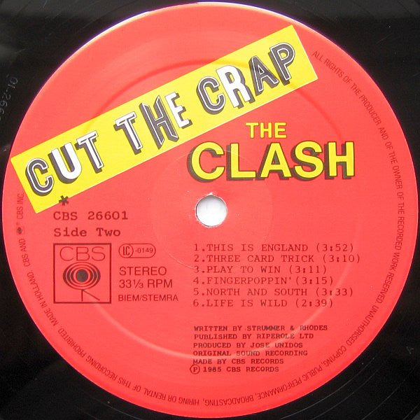 The Clash – Cut The Crap LP vinyl record, image 4 of 10