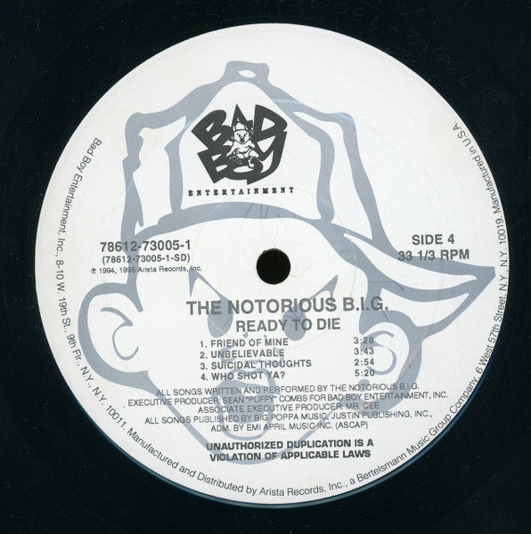 Notorious B.I.G. – Ready To Die (2xLP) LP vinyl record, image 8 of 10