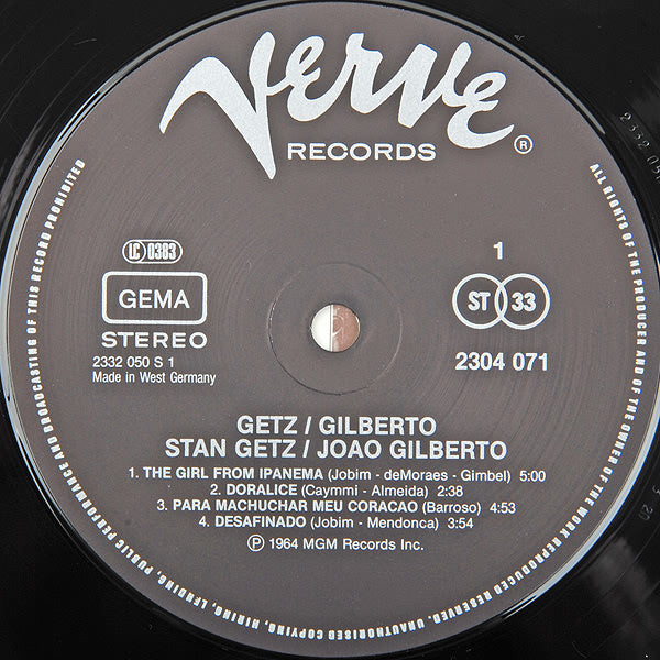 Stan Getz, João Gilberto, Antonio Carlos Jobim – Getz / Gilberto LP vinyl record, image 3 of 7