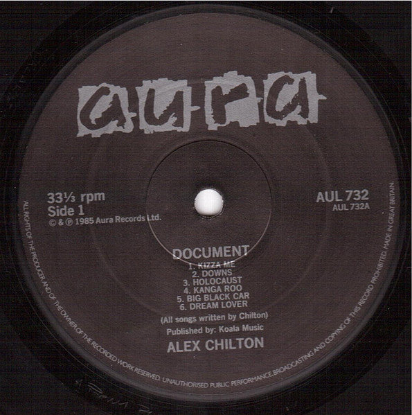 Alex Chilton – Document LP vinyl record, image 3 of 4