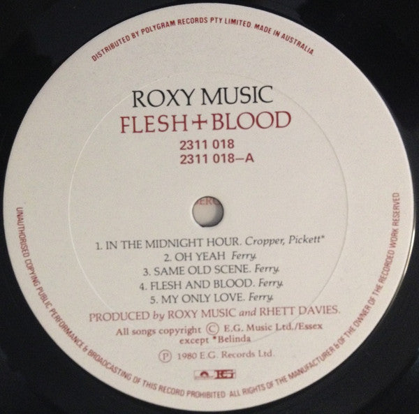 Roxy Music – Flesh + Blood LP vinyl record, image 3 of 6