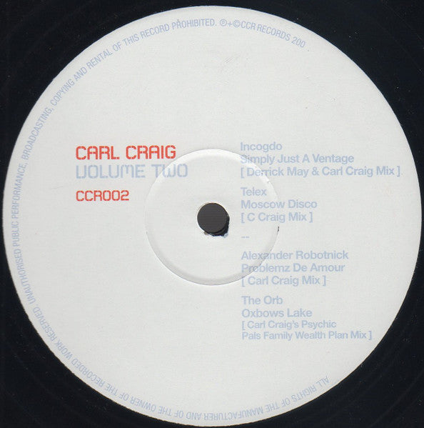 Carl Craig – Volume Two (2x12") 12" vinyl record, image 2 of 4