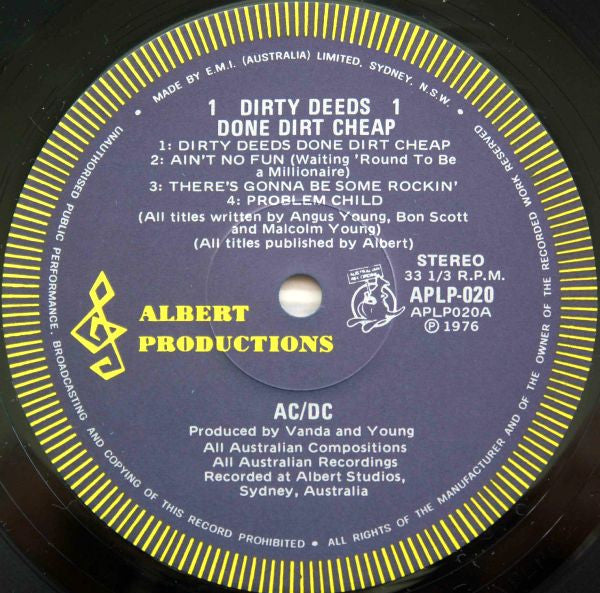 AC/DC – Dirty Deeds Done Dirt Cheap LP vinyl record, image 3 of 6