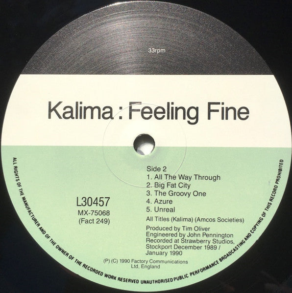 Kalima – Feeling Fine LP vinyl record, image 4 of 4