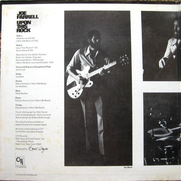 Joe Farrell – Upon This Rock LP vinyl record, image 3 of 6