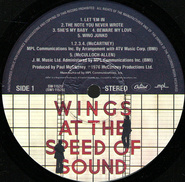 Wings – Wings At The Speed Of Sound LP vinyl record, image 3 of 7