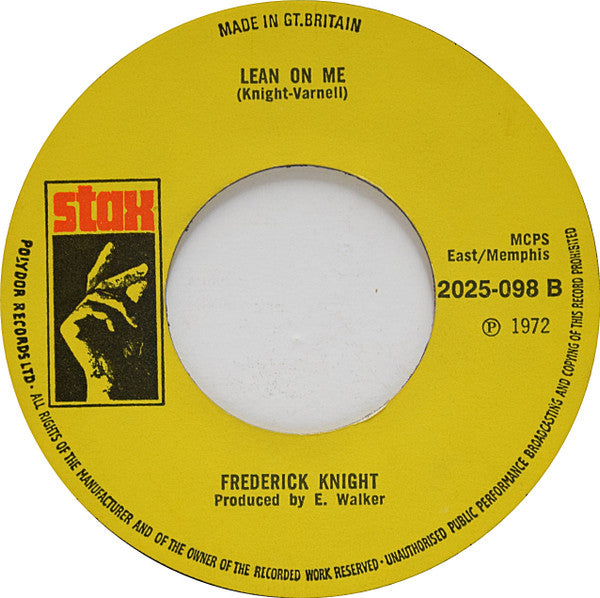 Frederick Knight – I've Been Lonely For So Long 7" vinyl record, image 4 of 4