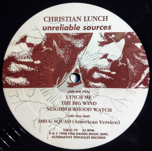 Christian Lunch – Unreliable Sources (The Chicago Mix) 12" vinyl record, image 3 of 7