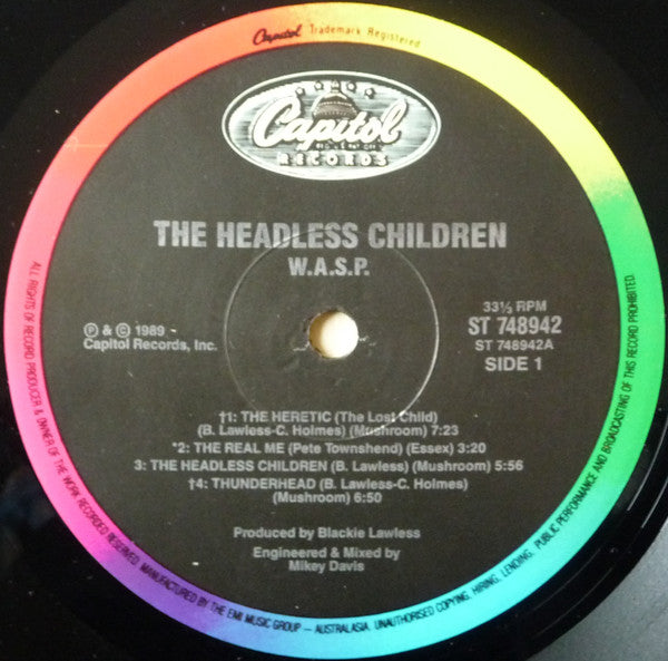W.A.S.P. – The Headless Children LP vinyl record, image 3 of 4