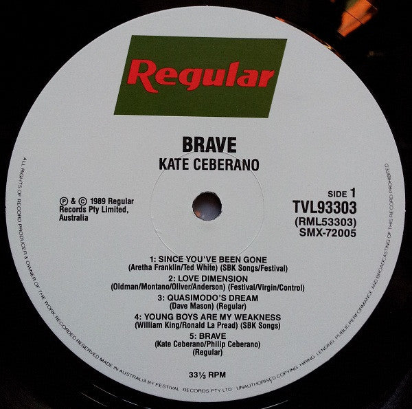 Kate Ceberano – Brave LP vinyl record, image 5 of 6
