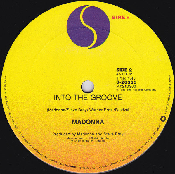 Madonna – Angel (Extended Dance Mix) 12" vinyl record, image 4 of 4