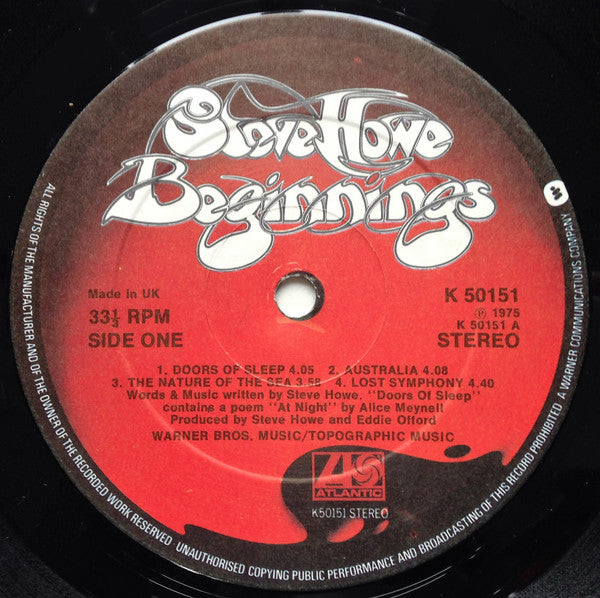 Steve Howe – Beginnings LP vinyl record, image 6 of 10