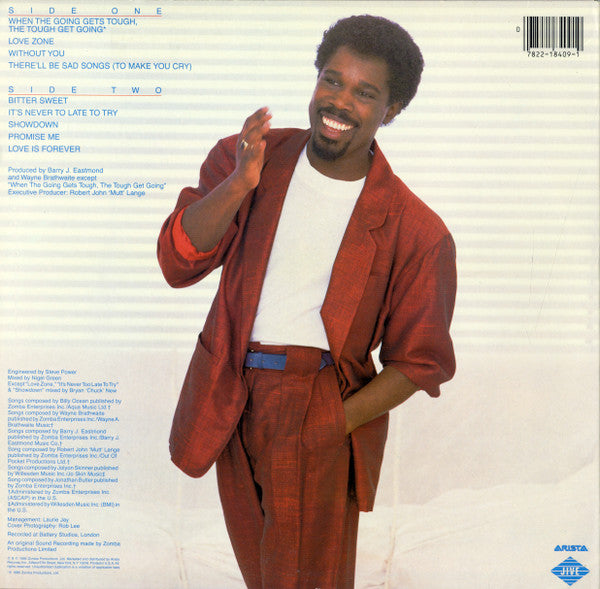 Billy Ocean – Love Zone LP vinyl record, image 2 of 4
