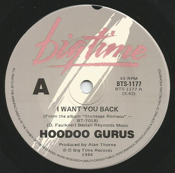 Hoodoo Gurus – I Want You Back 7" vinyl record, image 3 of 4