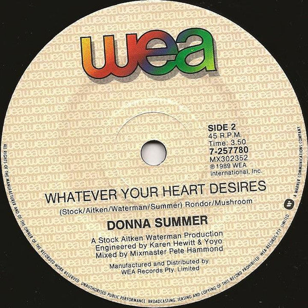Donna Summer – This Time I Know It's For Real 7" vinyl record, image 4 of 4