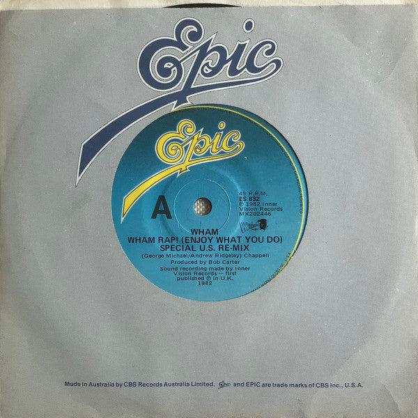 Wham! – Wham Rap! (Enjoy What You Do) 7" vinyl record, image 5 of 5