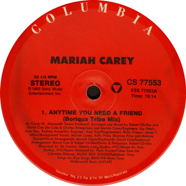 Mariah Carey – Anytime You Need A Friend (2x12") 12" vinyl record, image 5 of 6
