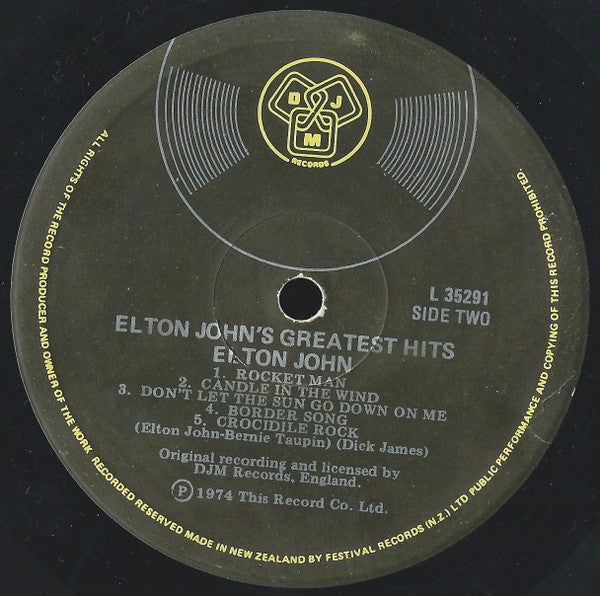 Elton John – Greatest Hits LP vinyl record, image 6 of 8