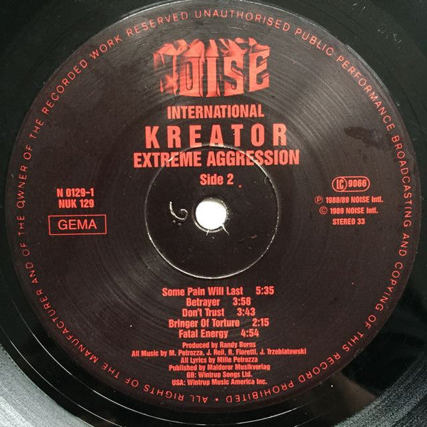 Kreator – Extreme Aggression LP vinyl record, image 4 of 10