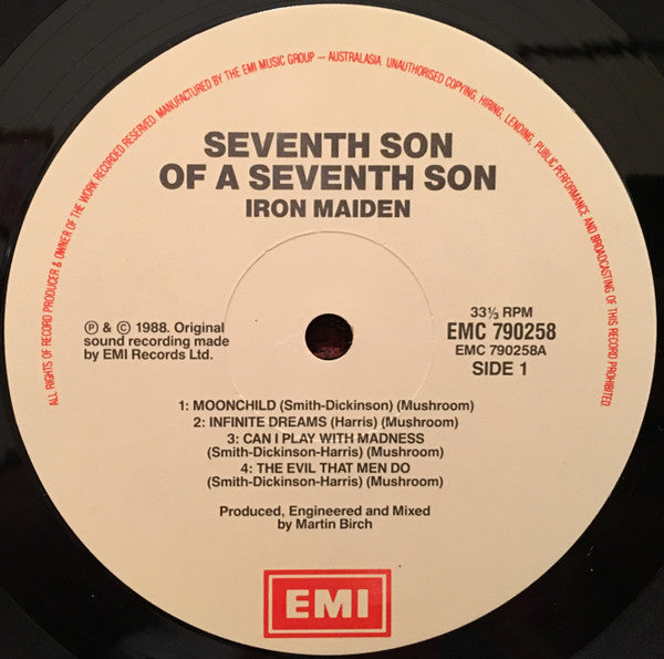 Iron Maiden – Seventh Son Of A Seventh Son LP vinyl record, image 3 of 6
