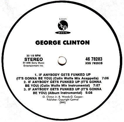 George Clinton, P-Funk All Stars – If Anybody Gets Funked Up (It's Gonna Be You) 12" vinyl record, image 4 of 4