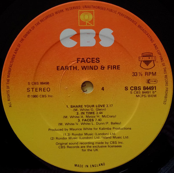 Earth, Wind & Fire – Faces (2xLP) LP vinyl record, image 8 of 10