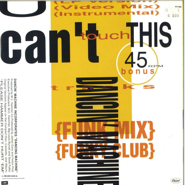 MC Hammer – U Can't Touch This 12" vinyl record, image 2 of 4