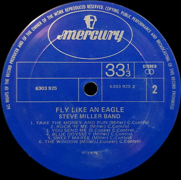 Steve Miller Band – Fly Like An Eagle LP vinyl record, image 4 of 4