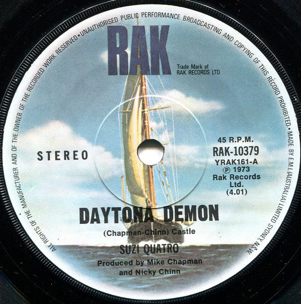 Suzi Quatro – Daytona Demon 7" vinyl record, image 1 of 3