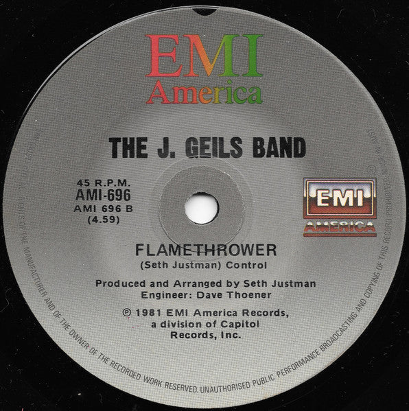 The J. Geils Band – Freeze-Frame 7" vinyl record, image 2 of 3